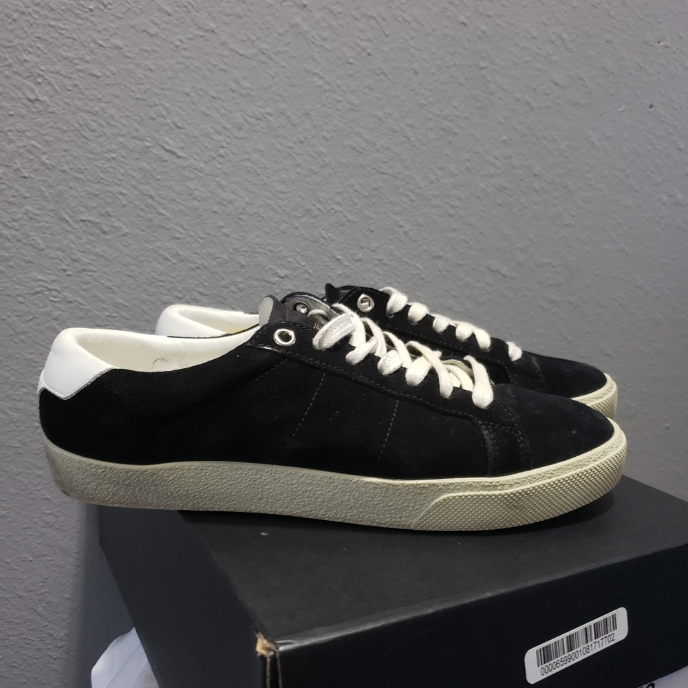 Saint Laurent Court Classic Suade Sneakers - Picture 3 of 7